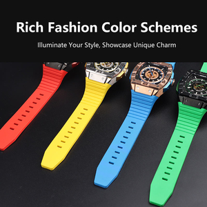 Fashion Luxury Sport <b>Chronograph</b> Sapphire Crystal Waterproof <b>Automatic</b> Movement Stainless Steel Case Rubber Strap Wrist Watch - Product Image 6