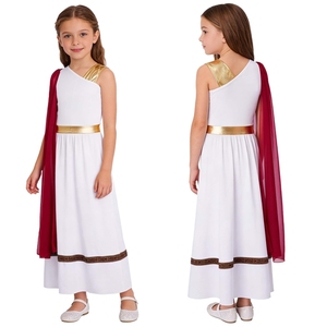 Vêtements de danse pour filles de 6 à 16 ans, costume de dieu grec ou romain, robe avec cape métallique pour cosplay, spectacle sur scène, fêtes à thème - Product Image 2