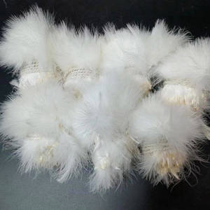 Materiales para atar moscas de alta calidad, plumas de sangre de pavo blancas blanqueadas, pluma de marabú ensartadas para pesca con mosca - Product Image 3