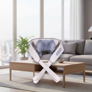 Nouveau châle de massage électrique pour les trapèzes et les vertèbres cervicales, avec fonction de serrage, pétrissage, vibration, rechargeable et compresse chaude, masseur de cou - Product Image 1