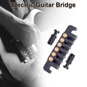 LP Guitare électrique <span class=keywords><strong>Tune</strong></span> <span class=keywords><strong>O</strong></span> <span class=keywords><strong>Matic</strong></span> Bridge Pull Plate Tail Piece Reversible String Code Guitar Roller Saddle Bridge TP-6 Bridge Stop - Product Image 3