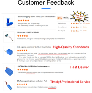 Şarj edilebilir 18500 2S1P 7.4V 2600mAh lityum iyon batarya paketi için LED ışık Premium ürün kategorisi - Product Image 6