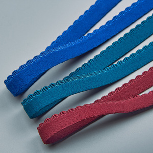 27 Colores en Stock, Banda Elástica Floral de 1.2cm, Borde Texturizado Colorido, Forro Polar de Doble Cara, Tirantes de Sujetador Antideslizantes - Product Image 1