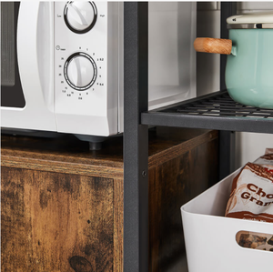 Étagère de cuisine pour boulanger, café, bar, étagère de rangement de cuisine avec 10 crochets <span class=keywords><strong>et</strong></span> armoire - Product Image 4