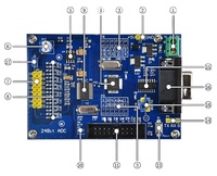 ADS1256 + STM32F103C8T6 Modul Akuisisi Presisi Tinggi - Modul Konversi ADC 8-kanal 24-bit
