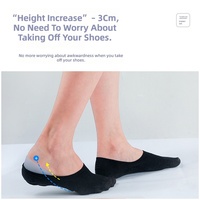Semelles intérieures en gel de silicone souple pour talon, amortissantes, rehaussantes, demi-semelles antidérapantes pour soulager la douleur au talon