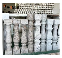Vente chaude Balustre en marbre de pierre naturelle Balustrade de balcon en marbre blanc