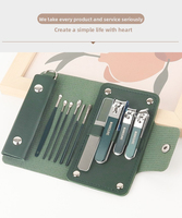 Lot de 10 kits de manucure pour bébé, grand format, anti-éclaboussures, avec coupe-ongles, coupe-ongles porte-clés, cure-oreille, kit de toilettage, kit de manucure personnalisé