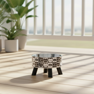 猫狗不锈钢宠物喂食碗，带颈部保护，防滑防撞设计，宠物碗高碗 - Product Image 6