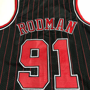 Großhandel Günstige 1997 Saison Nr. 91 Rodman Basketball-Trikot Bedruckte Technik Mesh Atmungsaktiv Schnelltrocknend für Erwachsene Fitness - Product Image 4