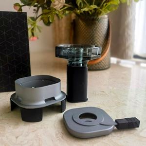 Huqqabaz Shisha Bol Tête Charbons Support Carbone 2 En 1 Silicone Métal Portable Voiture Voyage Extérieur Narguilé Accessoires - Product Image 4