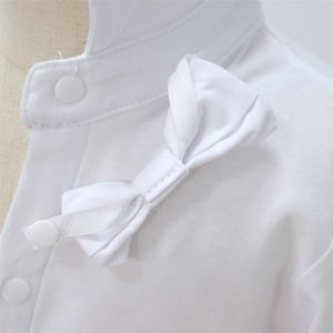 Le plus récent costume de garçon blanc 3 pièces avec chapeau coton barboteuse garçons bébé vêtements ensemble bébé garçon barboteuse - Product Image 6