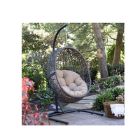 Fauteuil suspendu en rotin d'acier - Vente chaude, balançoire double pour cour et jardin, fauteuil suspendu de loisirs