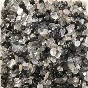 Pietra Naturale di Cristallo di Tormalina Nera Rutilata Levigata per Decorazione - Product Image 6