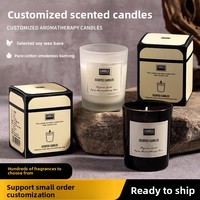 Bougie parfumée artisanale de luxe personnalisée, pot en verre de Noël, cire de soja naturelle, écologique, sans fumée, aromathérapie, parfum d'ambiance pour la maison