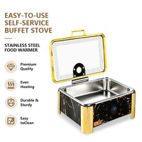 Chauffage double fonction humide/sec YT Max 110 ℃   Chauffe-Plats Électrique Intelligent en Acier Inoxydable pour Mariages et Buffets avec Contrôle Numérique