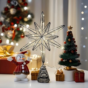 Estrella decorativa para <span class=keywords><strong>la</strong></span> punta del árbol de <span class=keywords><strong>Navidad</strong></span>, iluminación navideña, estrella tridimensional hueca para <span class=keywords><strong>la</strong></span> punta del árbol. - Product Image 3