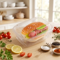 Boîte d'emballage en plastique jetable de qualité alimentaire pour gâteaux carrés et contenants de chewing-gum avec estampage en relief, épaisseur 0,38 mm