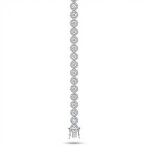 Bracelet tennis en or blanc 14 carats avec diamants IGI cultivés en laboratoire, taille ronde brillante - Product Image 2