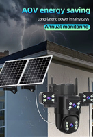 Cámara de Seguridad Solar Eseecloud PTZ para Exteriores, Tipo Bala, 15MP, 3 Lentes, Impermeable, Visión Nocturna, Inalámbrica