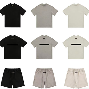 Pantaloncini da <span class=keywords><strong>uomo</strong></span> Fere <span class=keywords><strong>in</strong></span> 100% cotone, tinta unita, per <span class=keywords><strong>palestra</strong></span>, set estivo pesante 350g, casual, su misura, alta qualità, da <span class=keywords><strong>uomo</strong></span> - Product Image 2