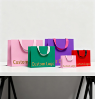 Pabrik Tas Kertas Daur Ulang Sablon Logo Custom, Penjualan Langsung Pabrik, Kualitas Tinggi, Laris untuk Tas Belanja Pakaian