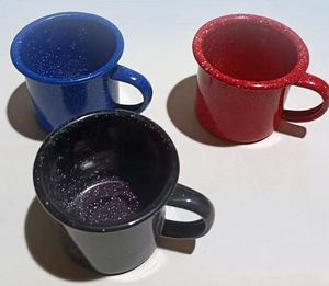 Custom High Quality 8Oz 11Oz 12Oz 16Oz Beer Milk Enamel Camping <b>Coffee</b> Cups Mug With White-Speckled With Handle - Product Image 5