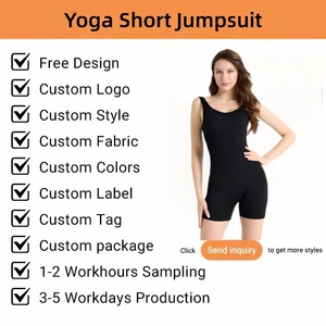 Ensemble de vêtements de yoga courts sans couture personnalisés, vêtements de <span class=keywords><strong>sport</strong></span> haute résistance pour femmes, combinaison de yoga sportive <span class=keywords><strong>une</strong></span> pièce - Product Image 3