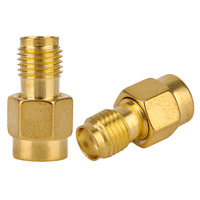 Conector RF de Cobre, Tipo SMA-JK, con Dos Orificios, Conversión de Rosca Externa SMA a Rosca Interna