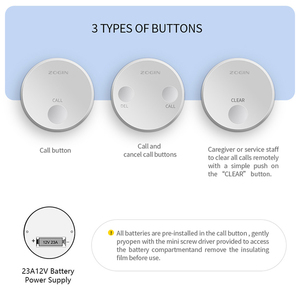 Bệnh Viện điều dưỡng nhà gọi hệ thống phân trang 1 nhận 10 nút gọi bluetooth chỉ báo thời gian hiển thị nút gọi không dây - Product Image 6