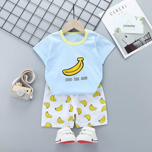 Ensemble d'été en coton à manches courtes pour enfants, nouveau style coréen, t-shirt et short pour filles, vêtements pour garçons, vêtements pour enfants - Product Image 3