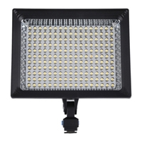 Lampe vidéo LED-187A 187 LED avec batterie NP-F770 7.4V 4400mAh, diffuseurs et filtre jaune pour caméscope, noire