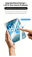 Étui de luxe en cuir avec support magnétique, charnière à ressort et protection d'écran intégrale anti-chute pour iPhone Duo