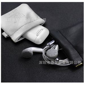 Unisex <b>coin</b> purse, earphone storage <b>bag</b>, PU leather short handbag, key pouch - Product Image 4