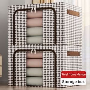 Boîtes et bacs de rangement pour vêtements domestiques, organisateur de rangement en tissu Oxford, grand sac de rangement pliable pour couettes, boîte organisatrice de vêtements pour armoire - Product Image 2