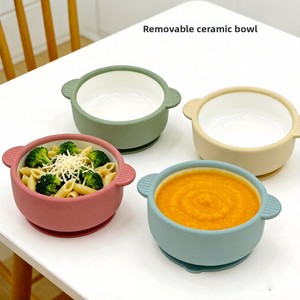 New Kids Silicone-china Bowl Strong Suction Base Steaming Cooking-ready Silicone Handled Bowl Shatter-proof - Product Image 4