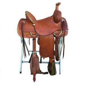 Silla de montar inglesa BS International NA84 de cuero grabado con diseño de árbol y caballo, para carreras, con herrajes sostenibles de acero inoxidable SUS304 - Product Image 6