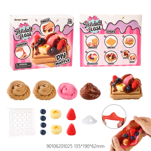 Hot Selling Ice Cream Slime <b>Kit</b> Diy Make Fun Holiday Feast Waffle Squishy Slime Great Gift Children Party Displaying Gift - Product Image 5