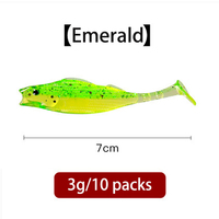 Appât souple bionique Petit poisson parfumé Groupe de pêche Texas Pêche en mer Poisson mandarin Perche Bouche retournée Simulation multi-sections