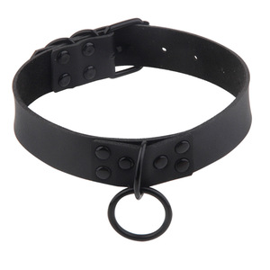 Collar de Cuero Estilo Gótico para Club Nocturno Europeo y Americano - Cadena de Cuello Negra Única y Moderna - Product Image 2