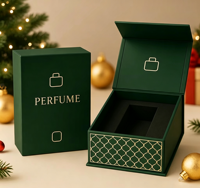 Boîte rigide de luxe à fermeture magnétique en matériaux recyclés, papier d'art pour parfum, impression quadricolore personnalisable, cadeau