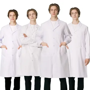 Medische Scrubs Uniform Voor Verpleegkundig Personeel Met Lange Mouwen Laboratoriumjas Voor Medische Instellingen