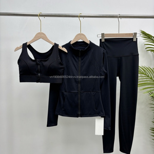 Ensemble de vêtements de sport pour femmes de haute qualité, doux comme du beurre, luxueux, avec veste à manches longues et leggings de yoga - Product Image 3