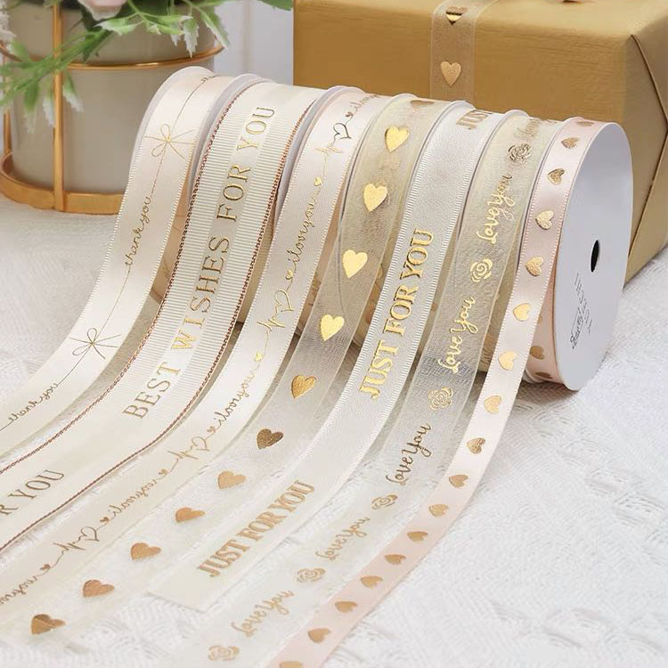Custom Satin Ribbon Roll Silky Polyester Satin Matte Lamination Eco-Friendly Recycled Materials for Brand Name Logo Gift