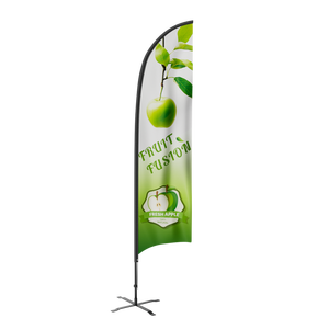 Drapeau de plage pour jardin de bières, publicité extérieure, impression personnalisée, drapeau en forme de larme, ensemble de poteaux en aluminium de 13 pieds avec base à pointe. - Product Image 3