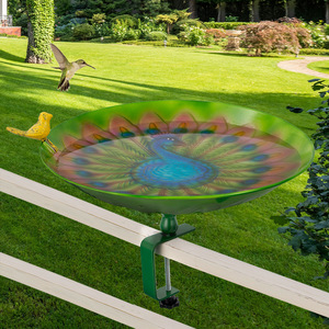 ヴィンテージ錬鉄製ハチドリ用餌箱＆浴槽 ブロンズ色 98x33CM 耐水性＆名入れ可能 - Product Image 3