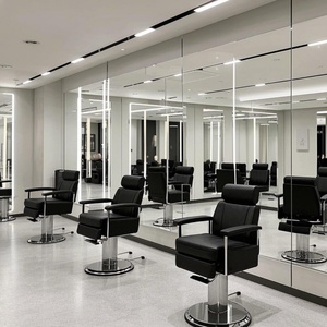 Hair Salon Large Beveled <b>Rectangle</b> Decorative <b>Mirrors</b> <b>Wall</b> Decor Modern Frameless Glass Sheet <b>for</b> Living Room Bedroom - Product Image 1