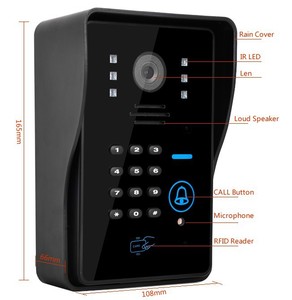 HD ev güvenlik erişim kontrol sistemi ile kablolu kapı zili kamera görüntülü kapı telefonu dokunmatik ekran & tokatlamak kart anahtarcı - Product Image 4