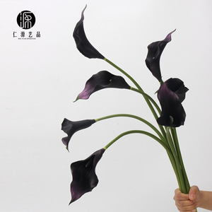 Fleur artificielle Eva Calla Lily à tige unique, toucher réel, décoration de mariage et de maison, style moderne, utilisation en intérieur - Product Image 1