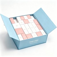 Boîte cadeau magnétique personnalisée pour Noël, double porte, emballage de luxe pour les fêtes, cadeau pour la promotion de la marque, boîte cadeau en carton